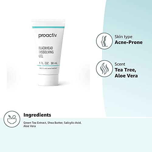 Proactiv Blackhead Dissolving Acne Gel Salicyclic Acid Spot Treatment For Face Unclog Pores and Reduce Blemishes, Tea Tree, 1 Fl Oz