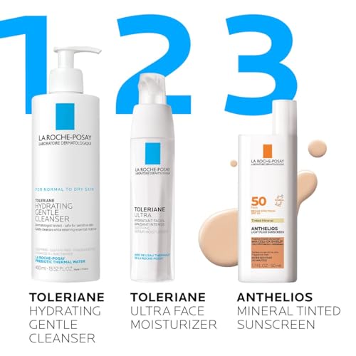 La Roche-Posay Anthelios Tinted Sunscreen SPF 40+, Broad Spectrum SPF + Antioxidants, Titanium Dioxide & Zinc Oxide Sunscreen, 4 Flexible Shades With No White Cast, Oil Free & Oxybenzone Free