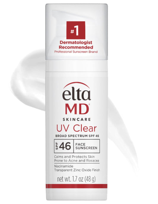 EltaMD UV Clear Face Sunscreen SPF 46, Oil Free Sunscreen for Face with Zinc Oxide, Dermatologist Recommended Lotion,1.7 oz Pump