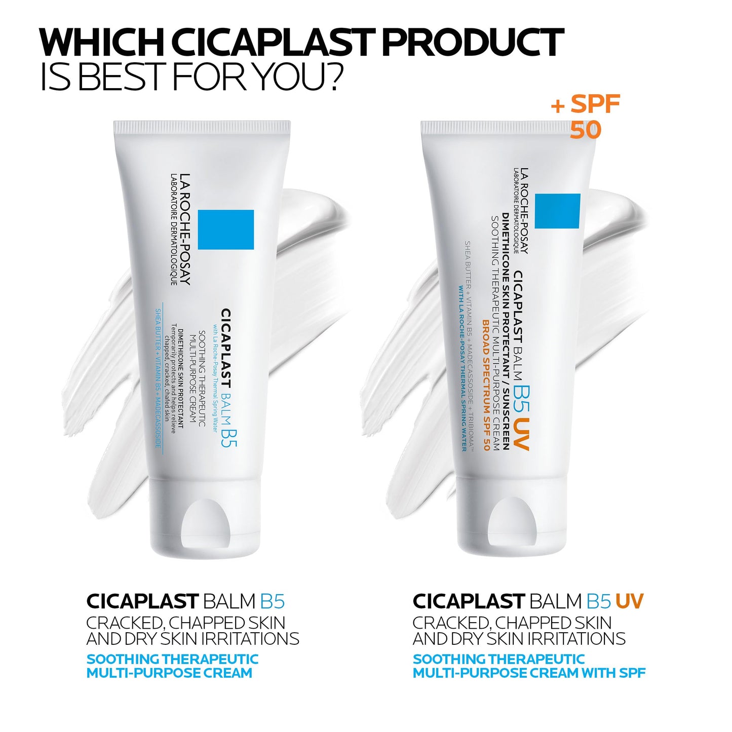 La Roche-Posay Cicaplast Balm B5, Healing Ointment and Soothing Therapeutic Multi Purpose Cream for Dry & Irritated Skin, Body and Hand Balm, Baby Safe, Fragrance Free